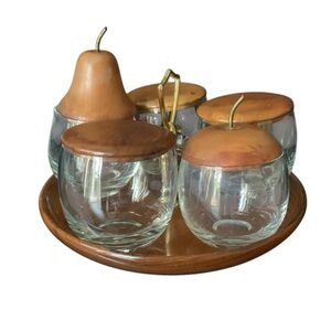 Oregon Mrytlewood 6 Piece Vintage Mid Century Modern MCM Serving Condiment Caddy